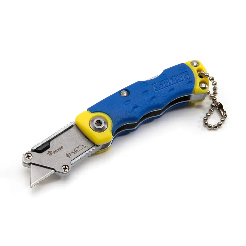 Estwing 42442 Compact Folding Utility Knife – Lockback Design, Disposable Razor Blades