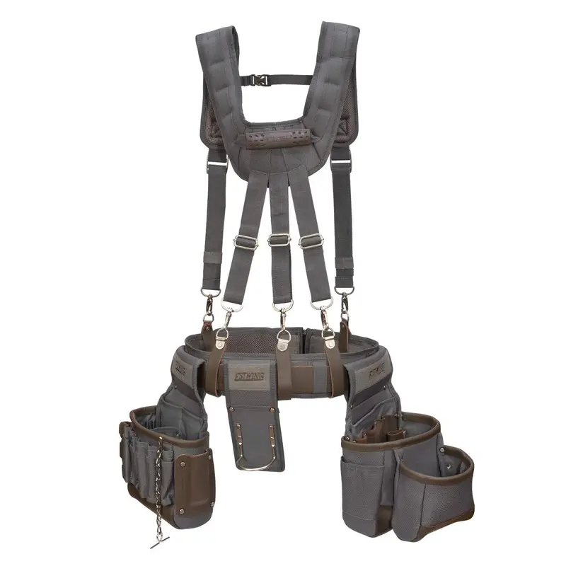Estwing 94747 Electrician’s Tool Rig – 13-Pocket, Ventilated Suspenders & Customizable Belt System