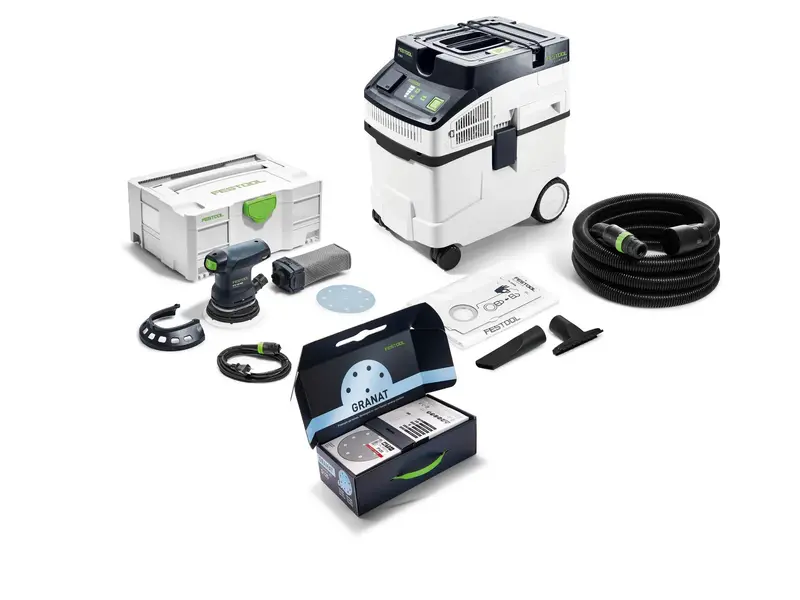 Festool CT 25 Sanding Starter Kit – Bundled with ETS 125 Sander and D125 GR Sanding Discs