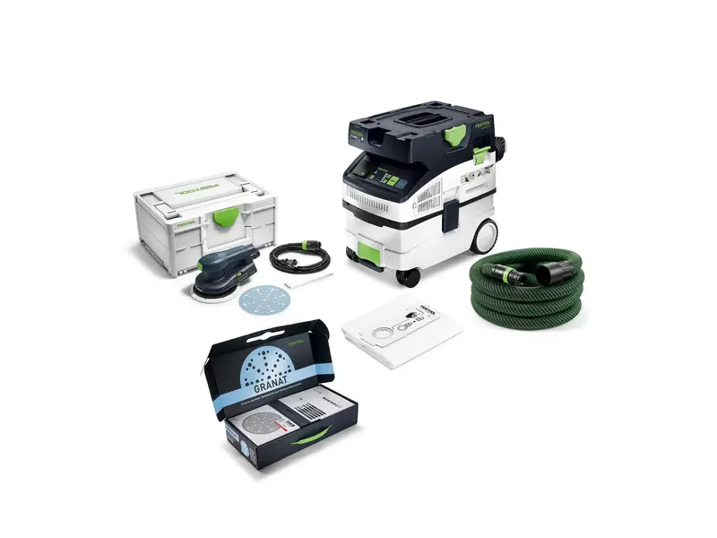 Festool CT MIDI Sanding Starter Set – Includes ETS EC150 Sander, D150 GR Discs & CT Vacuum