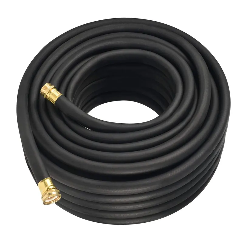Flexon PH58100CN 5/8″ x 100′ Commercial-Grade Rubber Garden Hose – All-Weather Flexibility, Kink-Free, Burst-Resistant