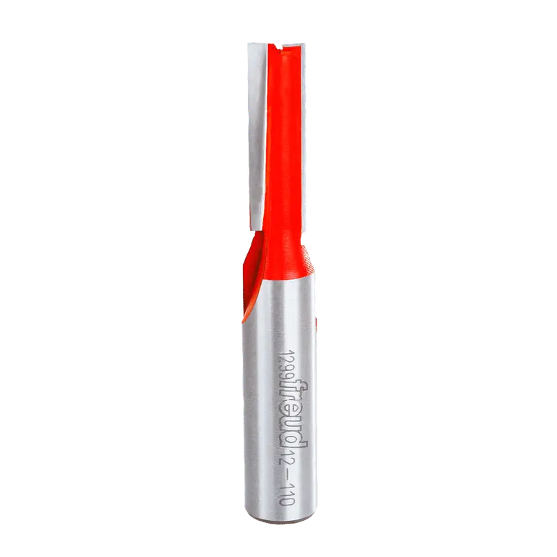 Freud 12-110 Double-Flute Straight Bit — 3/8″ Diameter, 1/2″ Shank