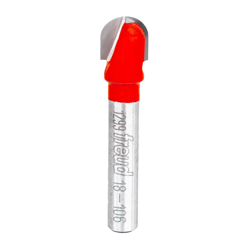 Freud 18-106 Round Nose Router Bit — 3/16″ Radius, 1/4″ Shank