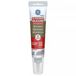 GE 2816708 Advanced Almond Silicone Sealant for Kitchen & Bath — 2.8 oz Tube