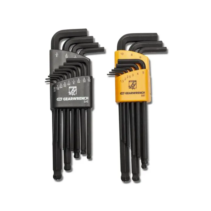 GEARWRENCH 22-Piece Magnetic Ball-End Hex Key Set – SAE/Metric Long-Arm Allen Wrenches