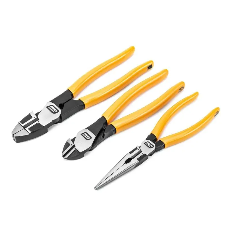 GEARWRENCH 3-Piece Dipped Electrician’s Plier Set – Insulated & Ergonomic Grip