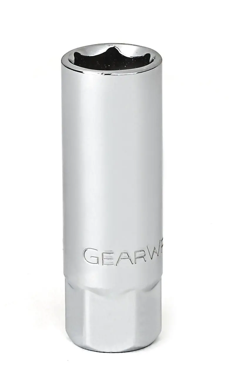 GEARWRENCH 80402 3/8″ Drive Spark Plug Socket – 5/8″ x 2.5″, 6-Point Design