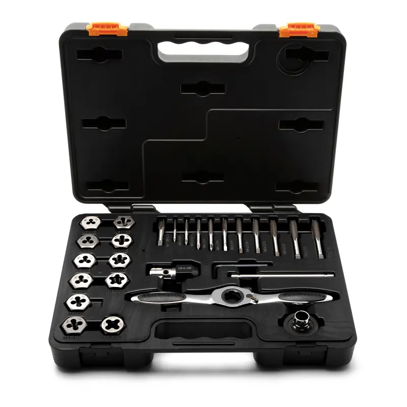 GEARWRENCH 82814 Metric Ratcheting Tap and Die Set – 27-Piece Precision Kit