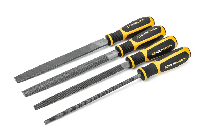 GEARWRENCH 82820H 4-Piece 8-Inch Bastard-Cut File Set for Metal and Plastic Shaping