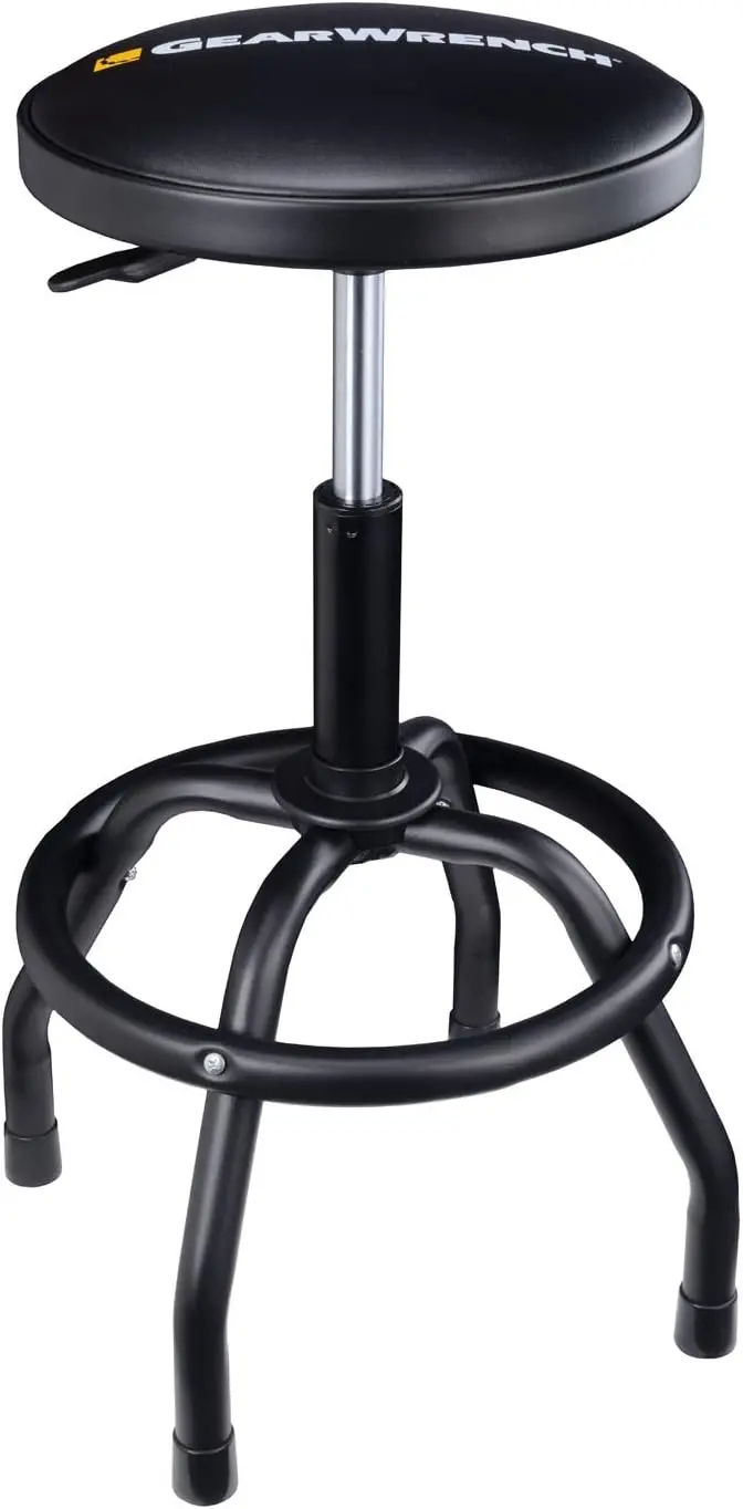 GEARWRENCH Height-Adjustable Swivel Shop Stool (26″–31″)