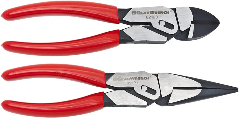 GEARWRENCH PivotForce Compound Action Plier Set – Two-Piece 8″ Ergonomic Design