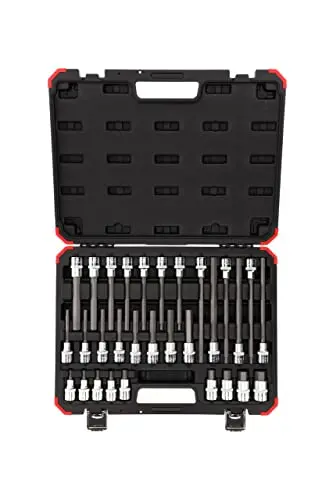 GEDORE 30-Piece 1/2″ Hex Bit Socket Set – Precision Screwdriver Bit Collection