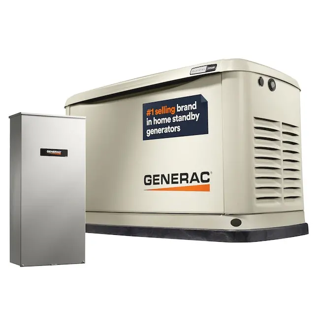 Generac 7043 Guardian 22kW Air-Cooled Standby Generator – Includes 200-Amp Smart Transfer Switch