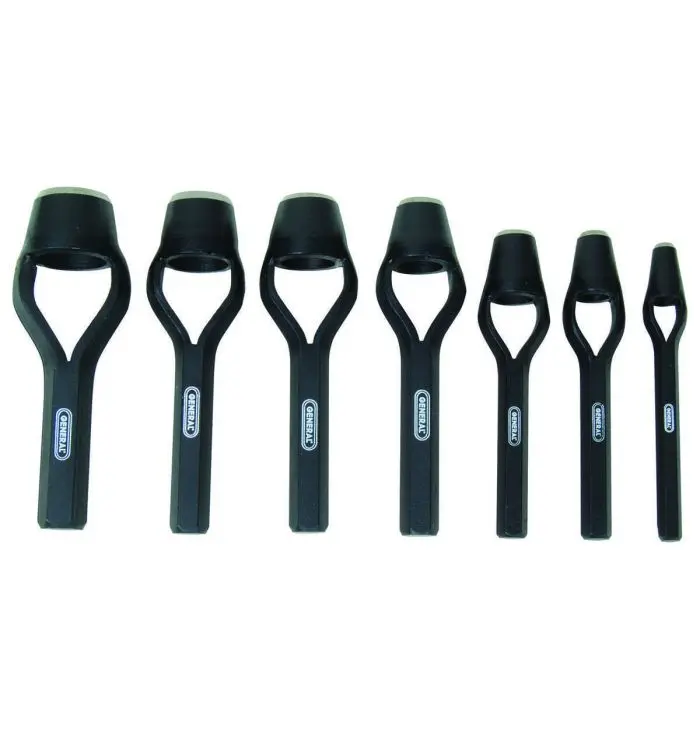 General Tools 7-Piece Arch Punch Set – Precision-Machined Steel, Multiple Hole Sizes