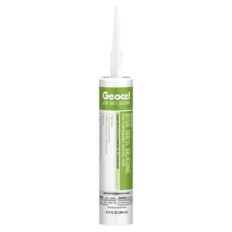 Geocel GC68113 8125 Acetoxy Silicone Sealant — 100% Pure, High-Performance 10.3 oz Tube