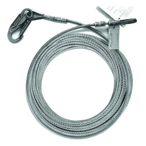 Guardian Galvanized Cable Choker Anchor – 6-Foot, 3″ O-Ring + Snaphooks