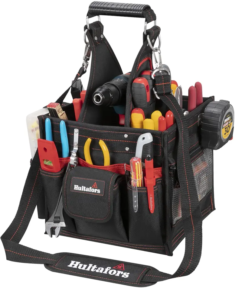 Hultafors HT5582 Electrical & Maintenance Tool Carrier – 23-Pocket Ballistic Polyester Bag