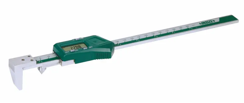 INSIZE 1524-200 Electronic Back-Jaw Caliper: Edge-to-Center Measurement, 2–8 Inch / 5–200 mm