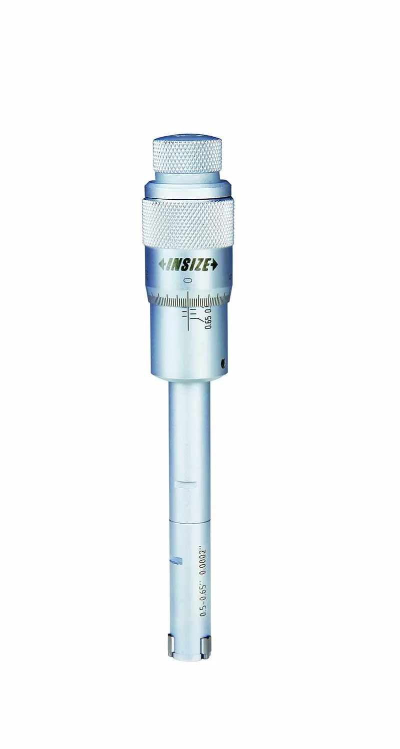 INSIZE 3227-E082 Three-Point Internal Micrometer – 0.5 to 0.8 Inch, 0.0002-Inch Resolution