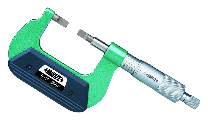 INSIZE 3232-1 Blade Micrometer – 0–1 Inch Range, Ultra-Fine 0.0001″ Graduation