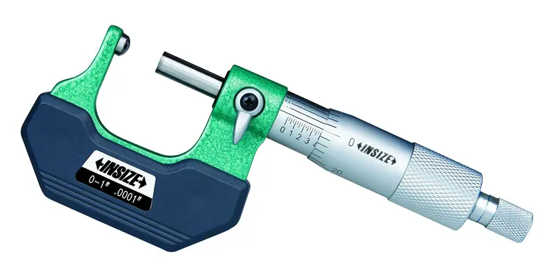 INSIZE 3260-1 Spherical Anvil Tube Micrometer – 0–1 Inch, Type A, 0.0001″ Resolution