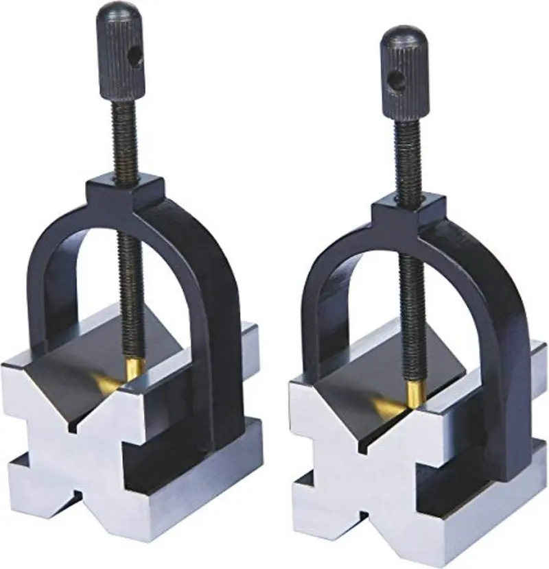 INSIZE 6896-13 Adjustable V-Block Set — 3.9″ x 3.1″ x 3.1″ Aluminum Construction