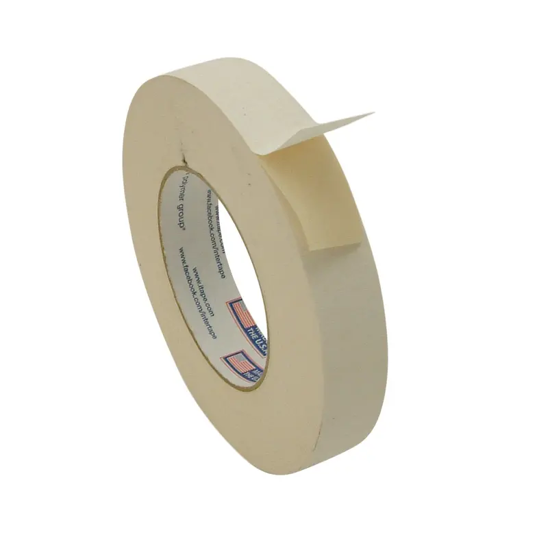 Intertape 591 Double-Sided Paper Tape – 1″ x 36 Yards, Beige, Low-Residue Flatback Adhesive