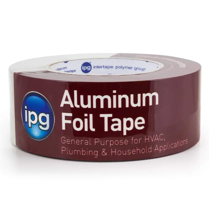 IPG Aluminum Foil Tape – 2-Inch × 50-Yard Silver Roll for HVAC & Sealing
