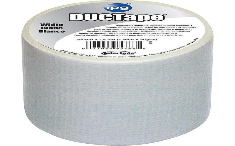 IPG JobSite Colored Duct Tape – White, 1.88″ × 20 Yards per Roll