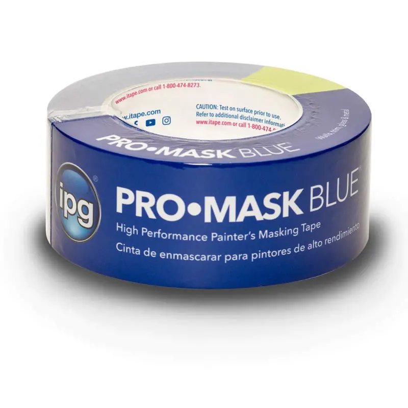 IPG ProMask Blue Painter’s Tape — 1.88″ × 60 Yd, 14-Day Adhesion (Single Roll)
