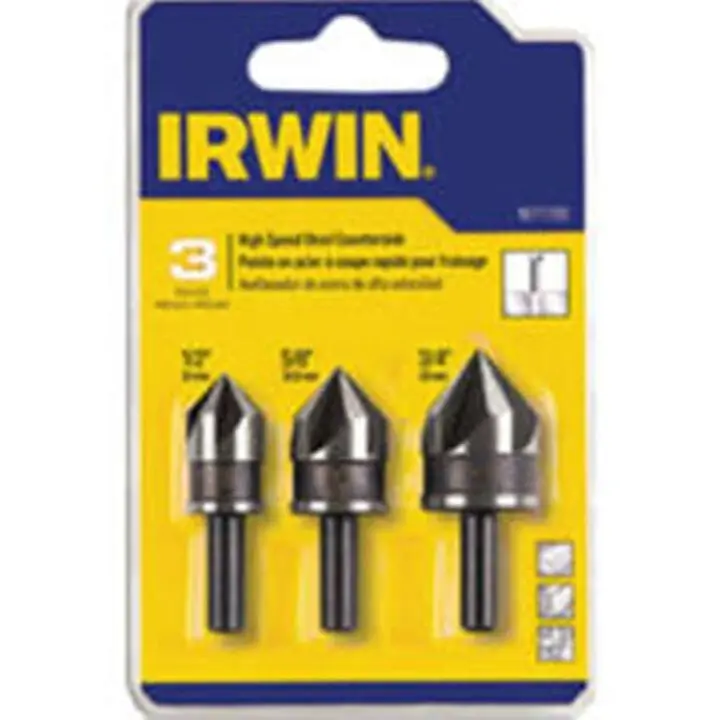IRWIN 3-Piece Black Oxide Drill & Countersink Bit Set for General Purpose Use