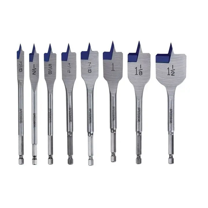 IRWIN Speedbor Max 8-Piece Wood Drill Bit Set – Optimized for Speed & Chip Removal