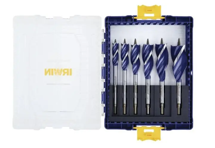 IRWIN Speedbor Wood Boring Kit – 6-Piece Twist Bit Set for Fast, Clean Holes