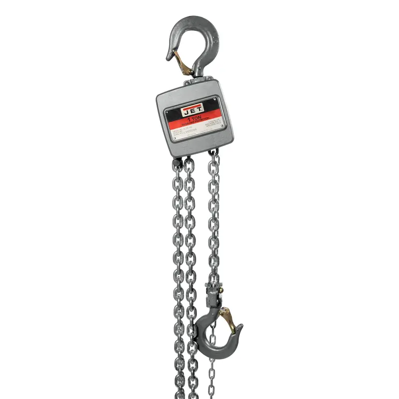 JET AL100-100-15 1-Ton Aluminum Hand Chain Hoist – 15-Foot Lift Capacity
