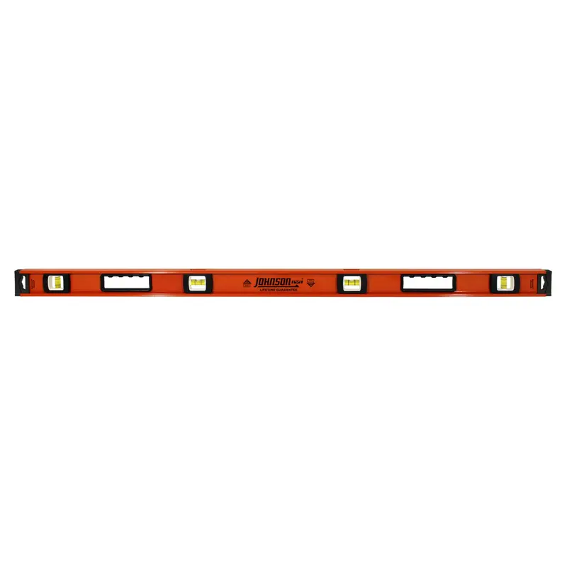 Johnson Heavy-Duty I-Beam Level – 48-Inch Aluminum, Orange Anodized