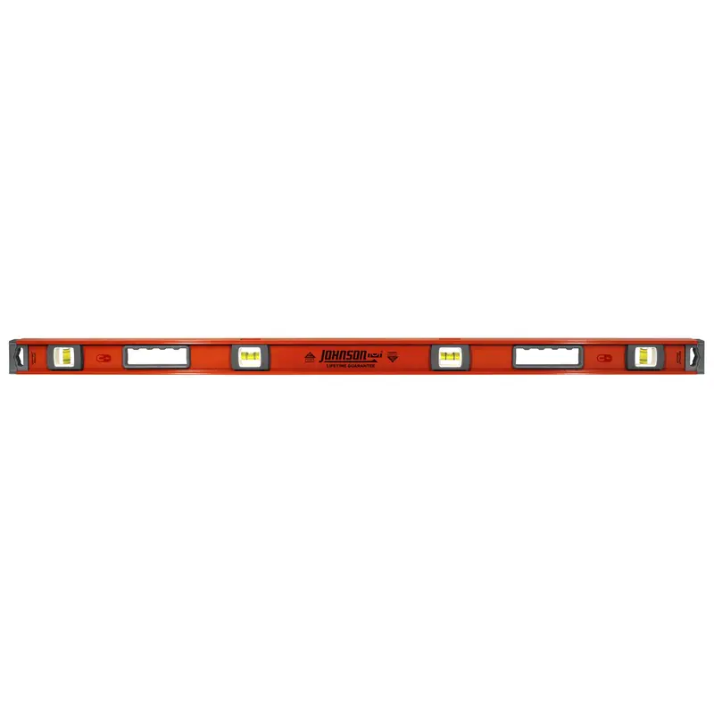 Johnson Heavy-Duty Magnetic I-Beam Level – 48-Inch Aluminum with Orange Finish