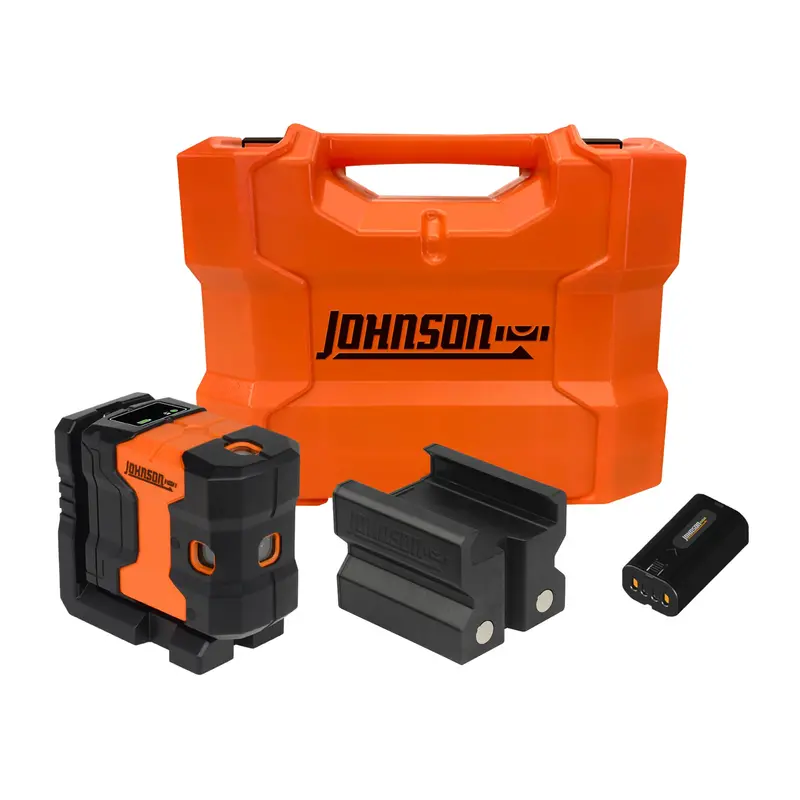 Johnson JDT300-GN5D Self-Leveling GreenBrite Laser Level Kit – 5-Point Projection with Magnetic Base
