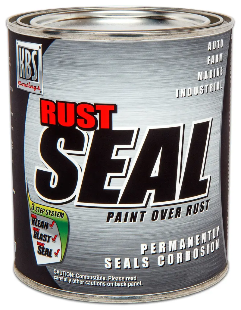 KBS 4401 Gloss Black RustSeal – 1-Quart Protective Coating, Covers 50 sq ft, Rust Prevention Formula