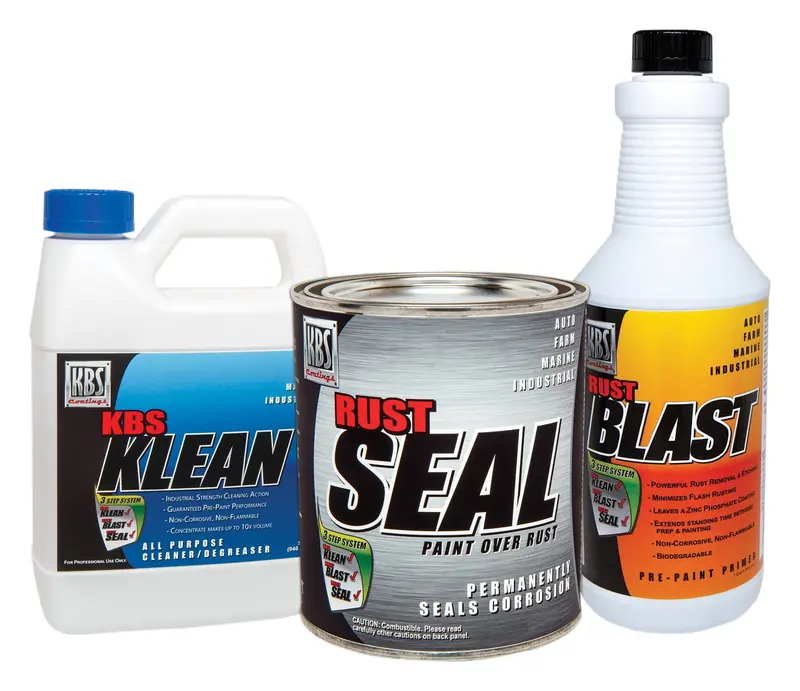 KBS Coatings 57010 Safety Blue Rust Prevention Kit – Quart Size Frame Coater for Cars & Trucks