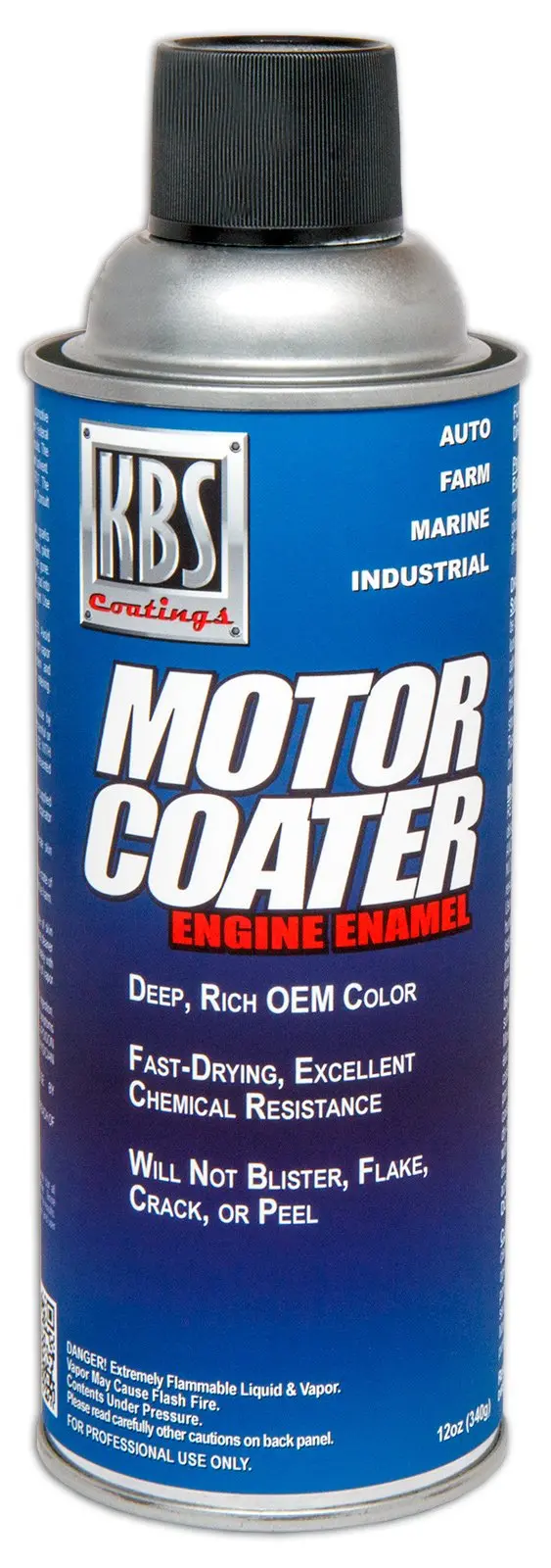 KBS Coatings Velvet Black Engine Paint – 12 oz Spray for Motor Restoration