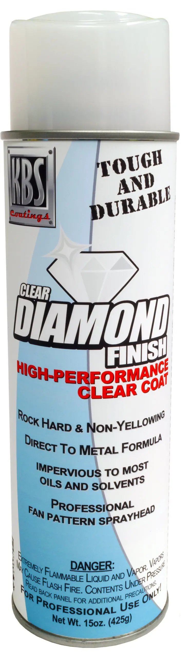 KBS Diamond Finish Clear Satin Aerosol Spray – High-Durability Protective Coating, 15 oz