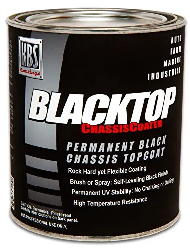 KBS Flat Black BlackTop Chassis Paint – 1-Pint Matte Automotive Undercarriage Finish