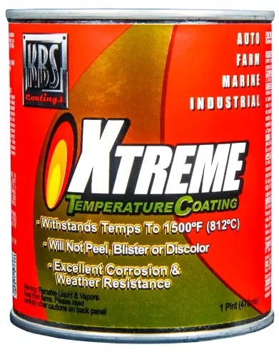 KBS Jet Black Xtreme Temperature Coating – 1-Pint Heat-Stable Surface Finish