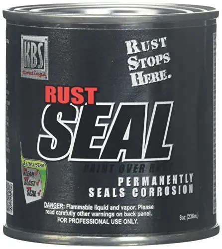 KBS RustSeal Satin Black Coating – 8 oz Rust-Inhibiting Sealant for Metal Surfaces