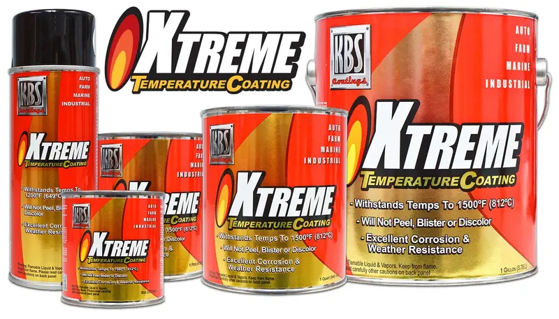 KBS Xtreme Temperature Stainless Steel Coating – 8 fl. oz. High-Heat Resistant Finish for Exhausts & More