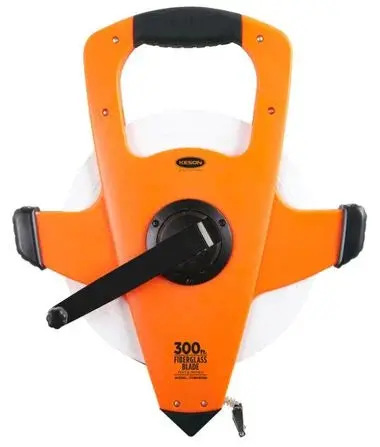 Keson 300 ft Open-Reel Fiberglass Tape Measure — SAE Graduations