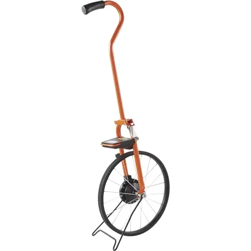 Keson MP401E Electronic Measuring Wheel – 15.5-Inch Spoked Metal Frame, Yellow