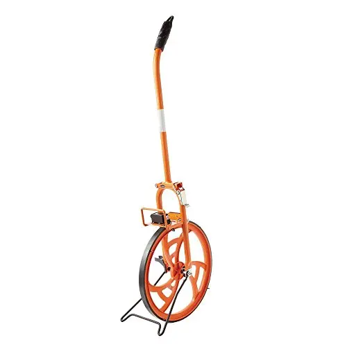 Keson MP401P Professional Measuring Wheel – Metal Frame, 15.5-Inch Plastic Wheel, Foot Graduations