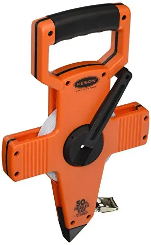 Keson OTR1850 50-Foot Orange Open-Reel Fiberglass Tape – Ft./In./1⁄8″ Markings