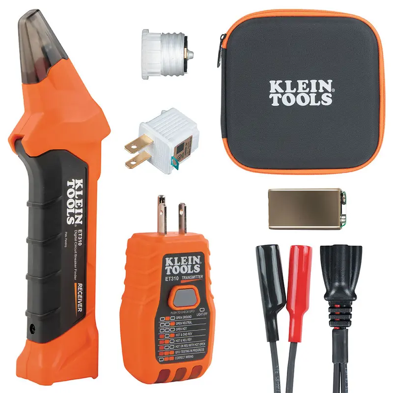 Klein ET310KIT Circuit Breaker Finder and Receptacle Tester Kit